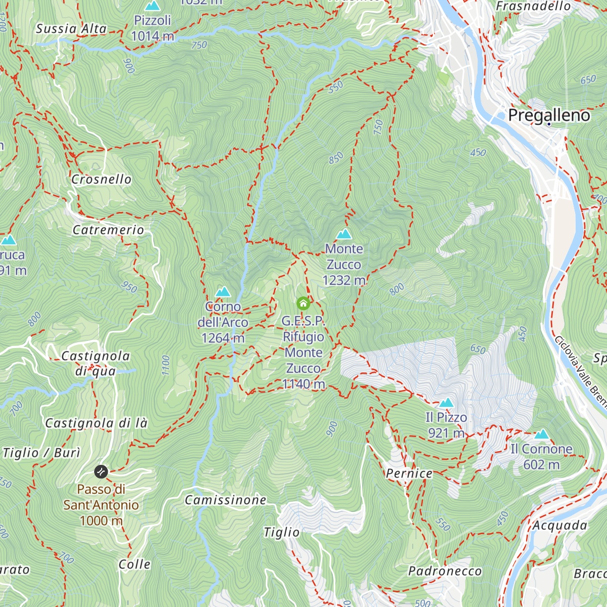 G.E.S.P. Rifugio Monte Zucco map