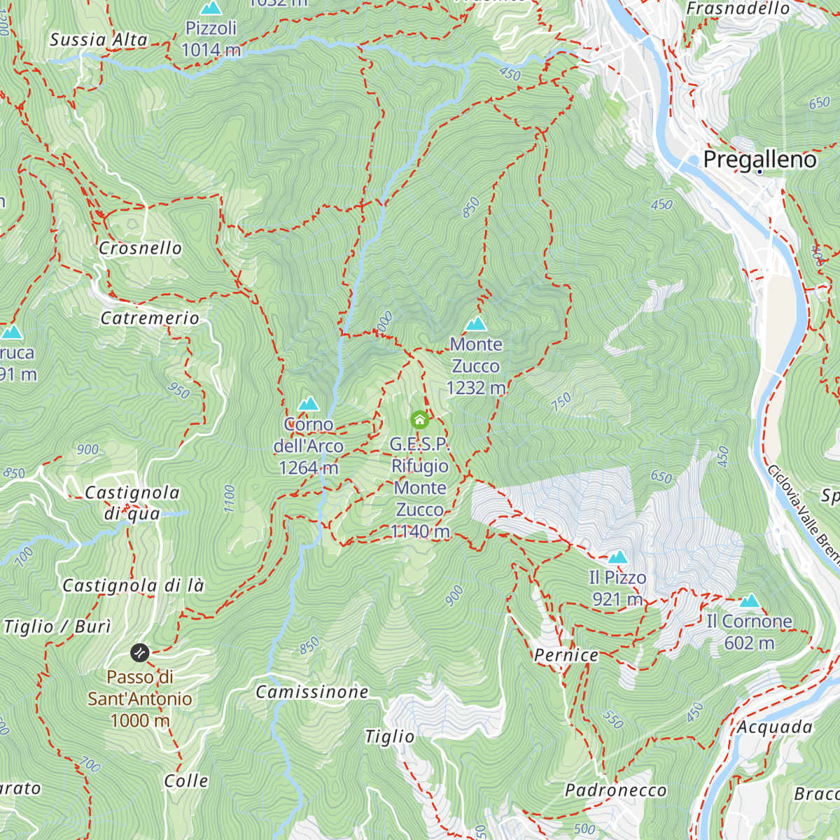 G.E.S.P. Rifugio Monte Zucco map