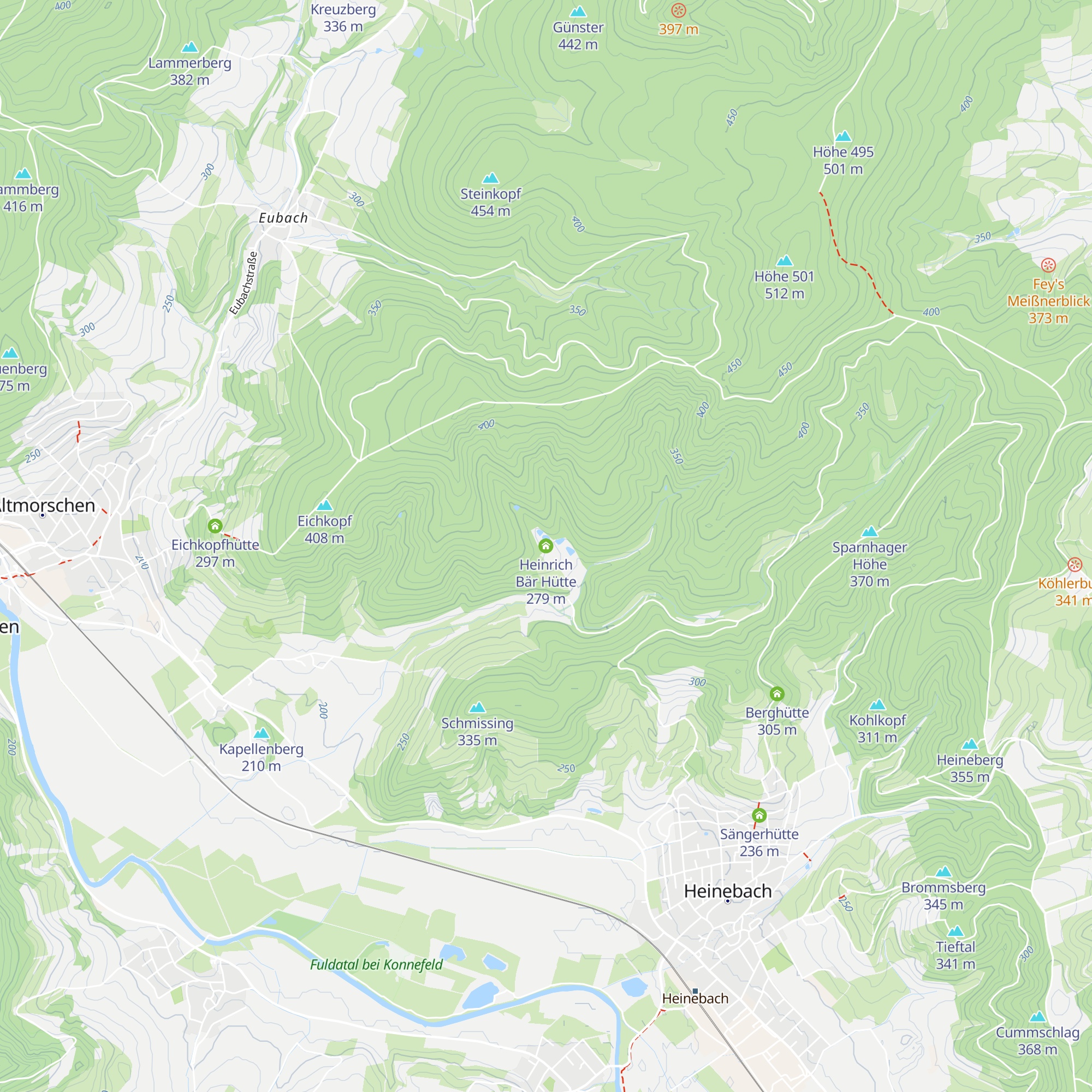 Heinrich Bär Hütte map