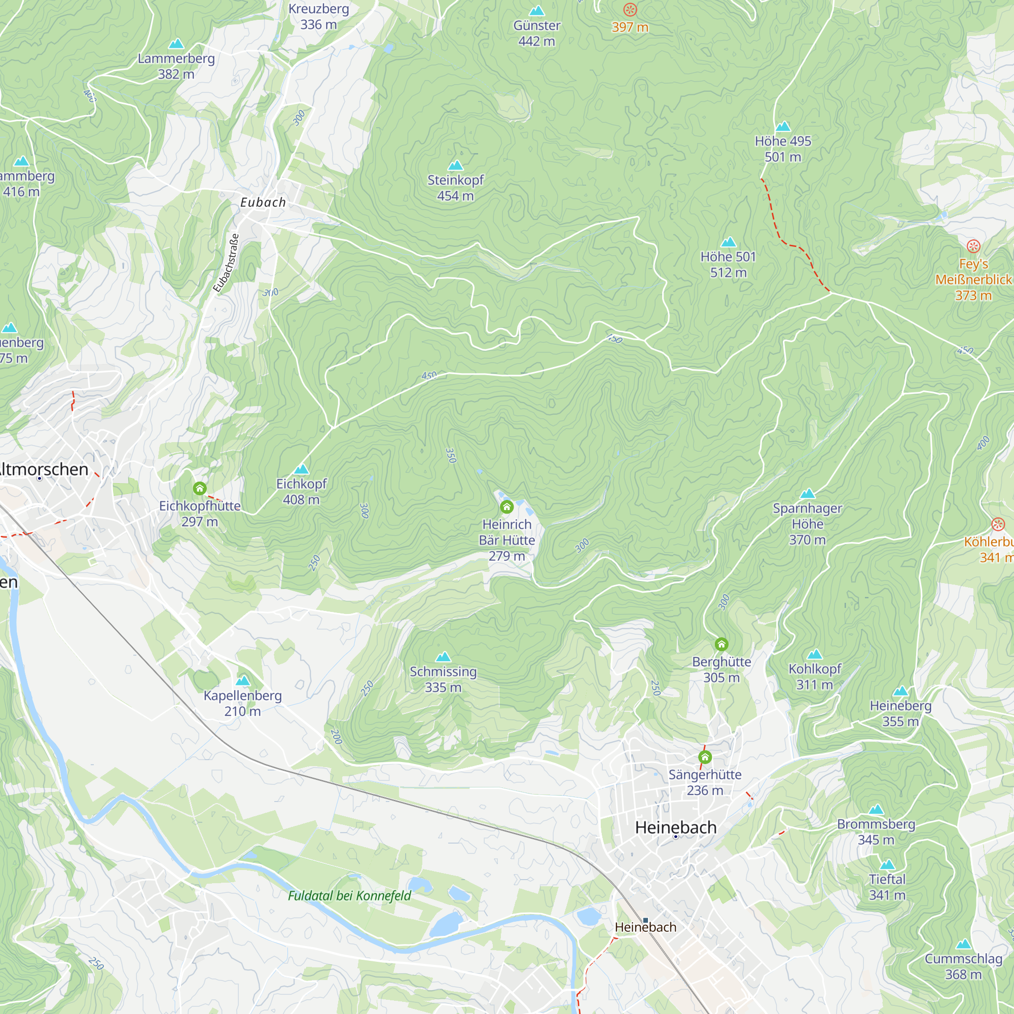 Heinrich Bär Hütte map