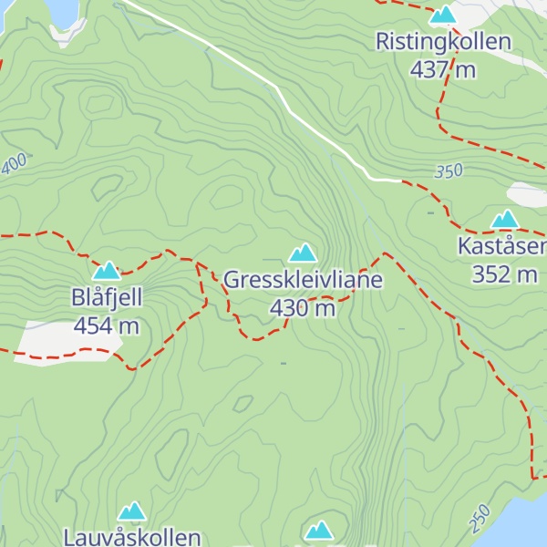Map of Gresskleivkollen
