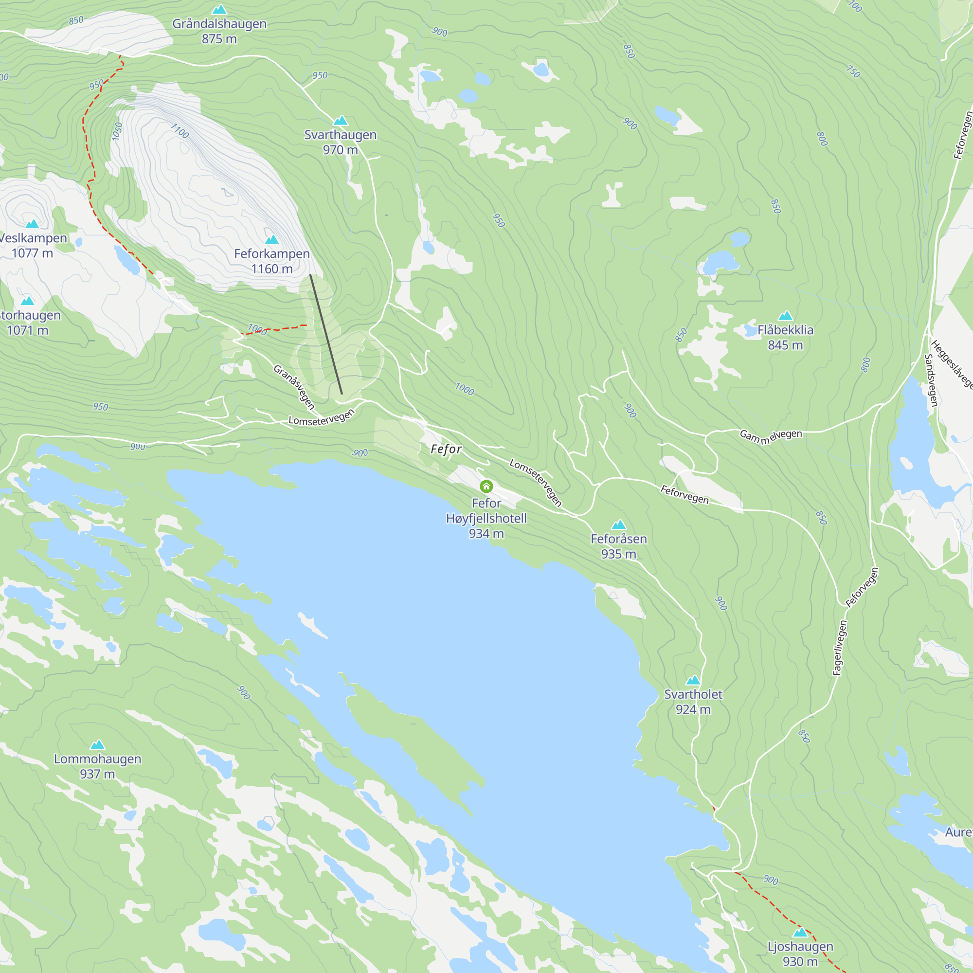 Fefor Høyfjellshotell map