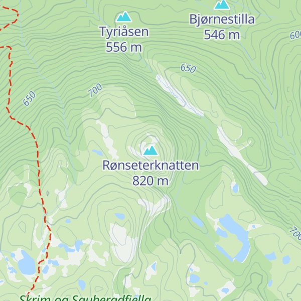 Map of Rønseterknatten