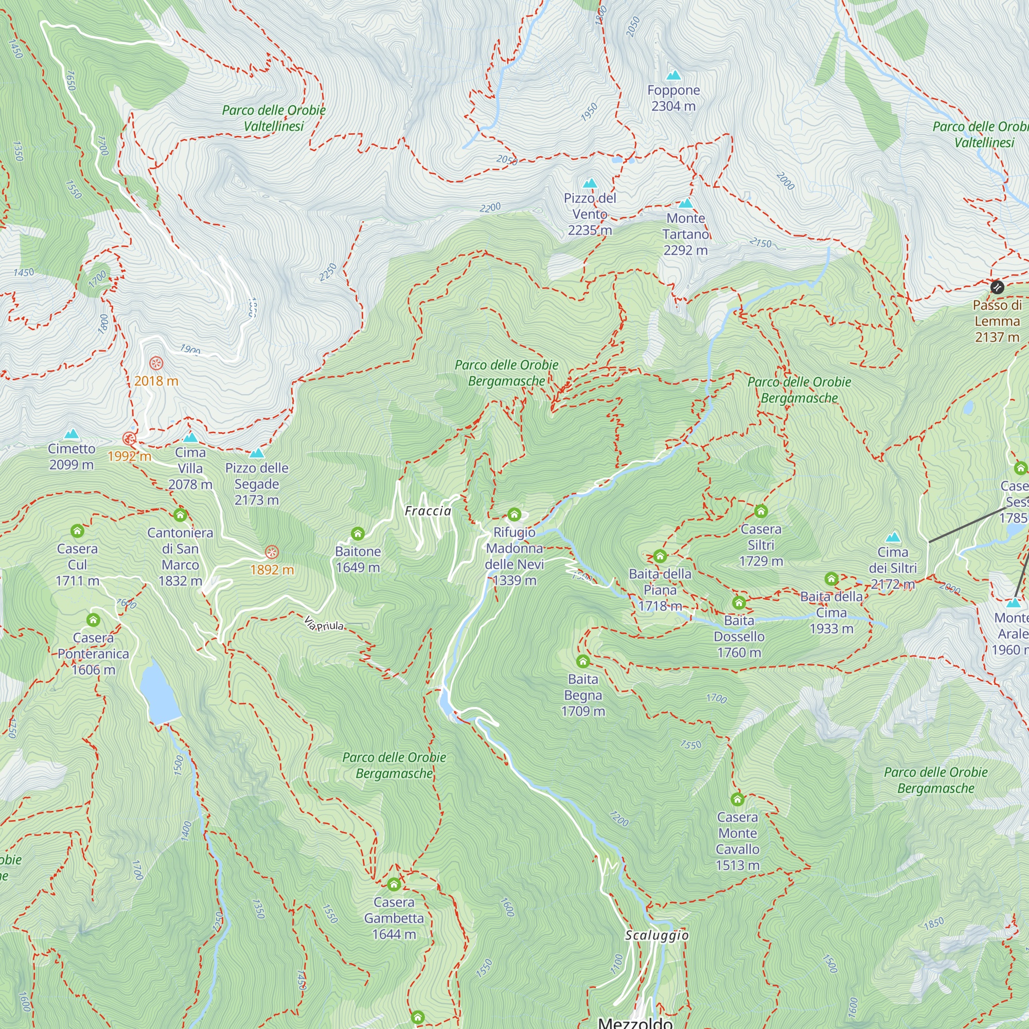 Rifugio Madonna delle Nevi map
