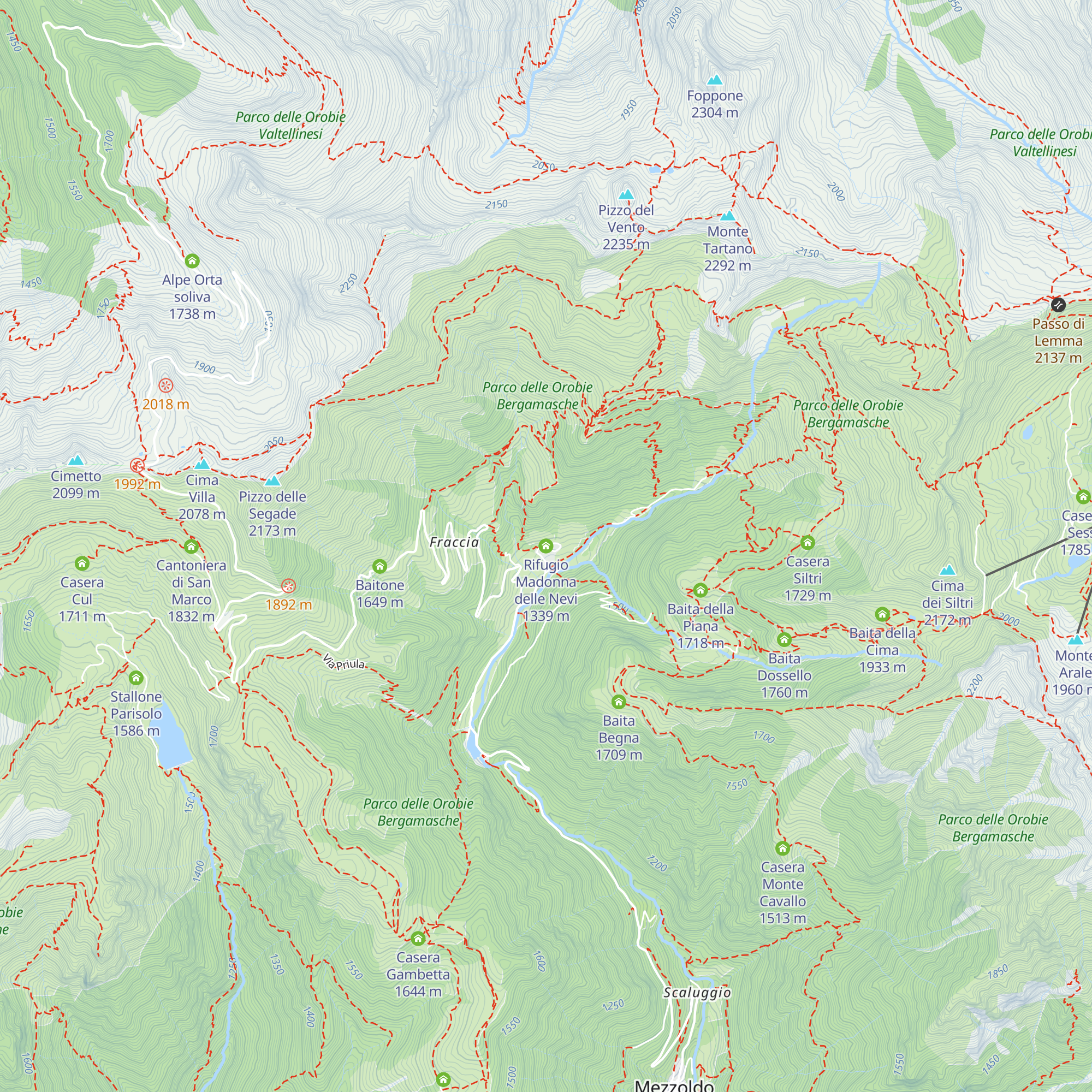 Rifugio Madonna delle Nevi map
