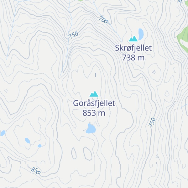 Map of Goråsfjellet