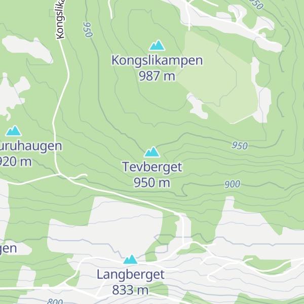 Map of Tevberget