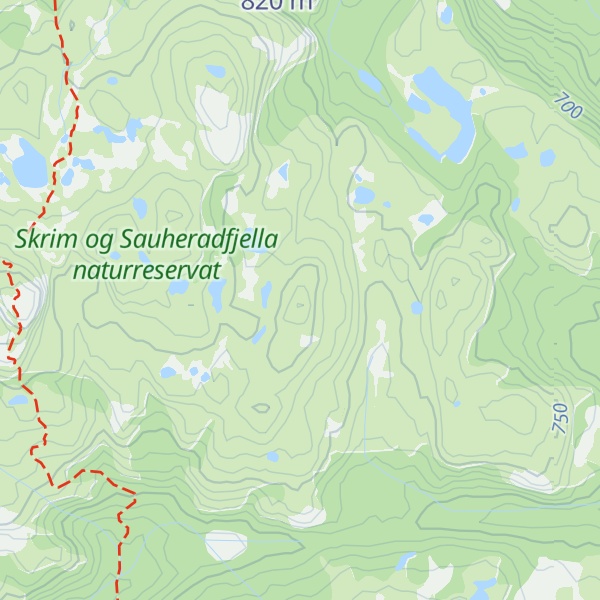Map of Vesle Styggemann