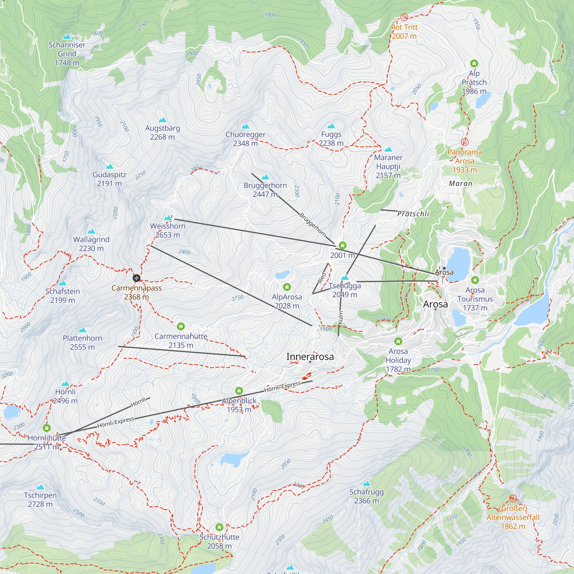 AlpArosa map