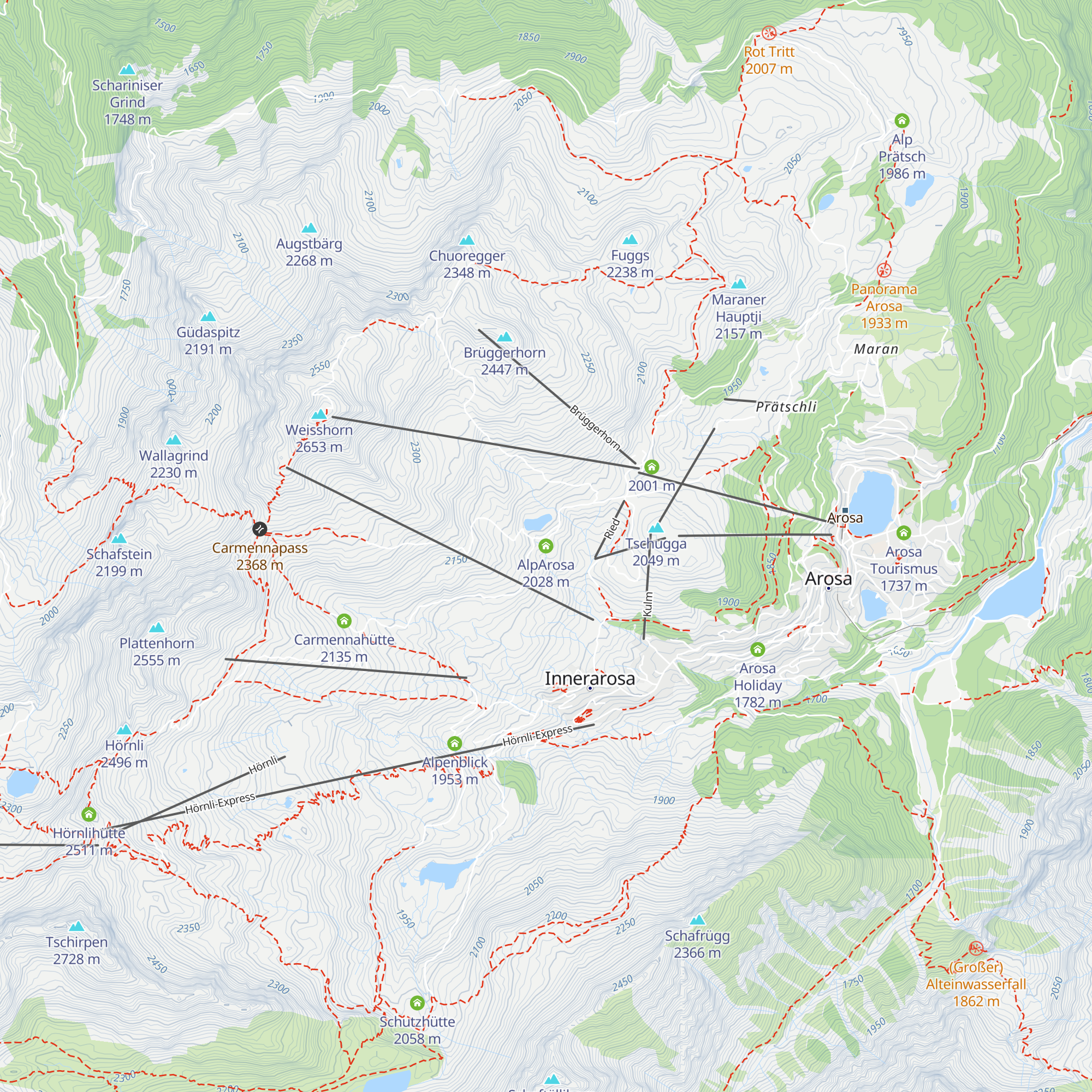 AlpArosa map