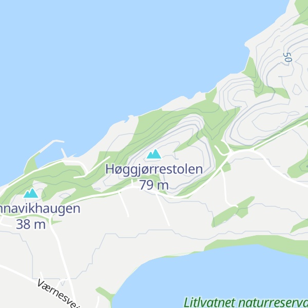 Map of Høggjørrestolen