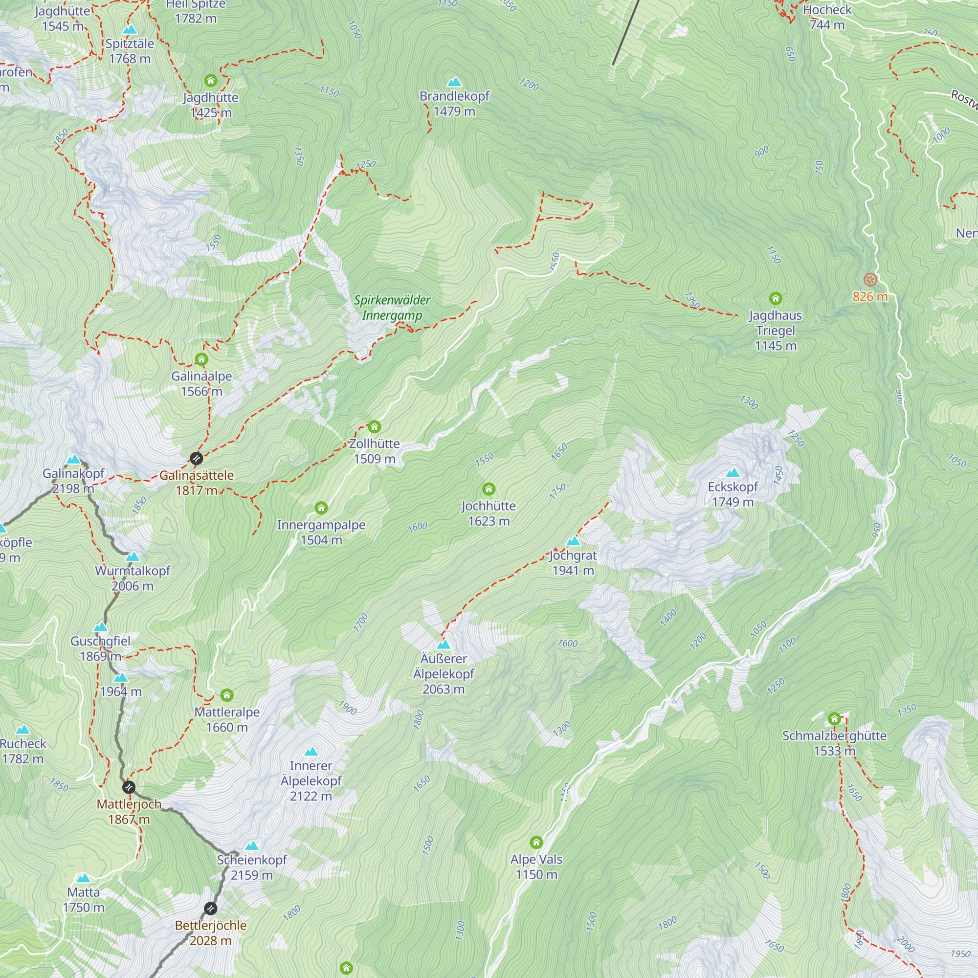 Jochhütte map