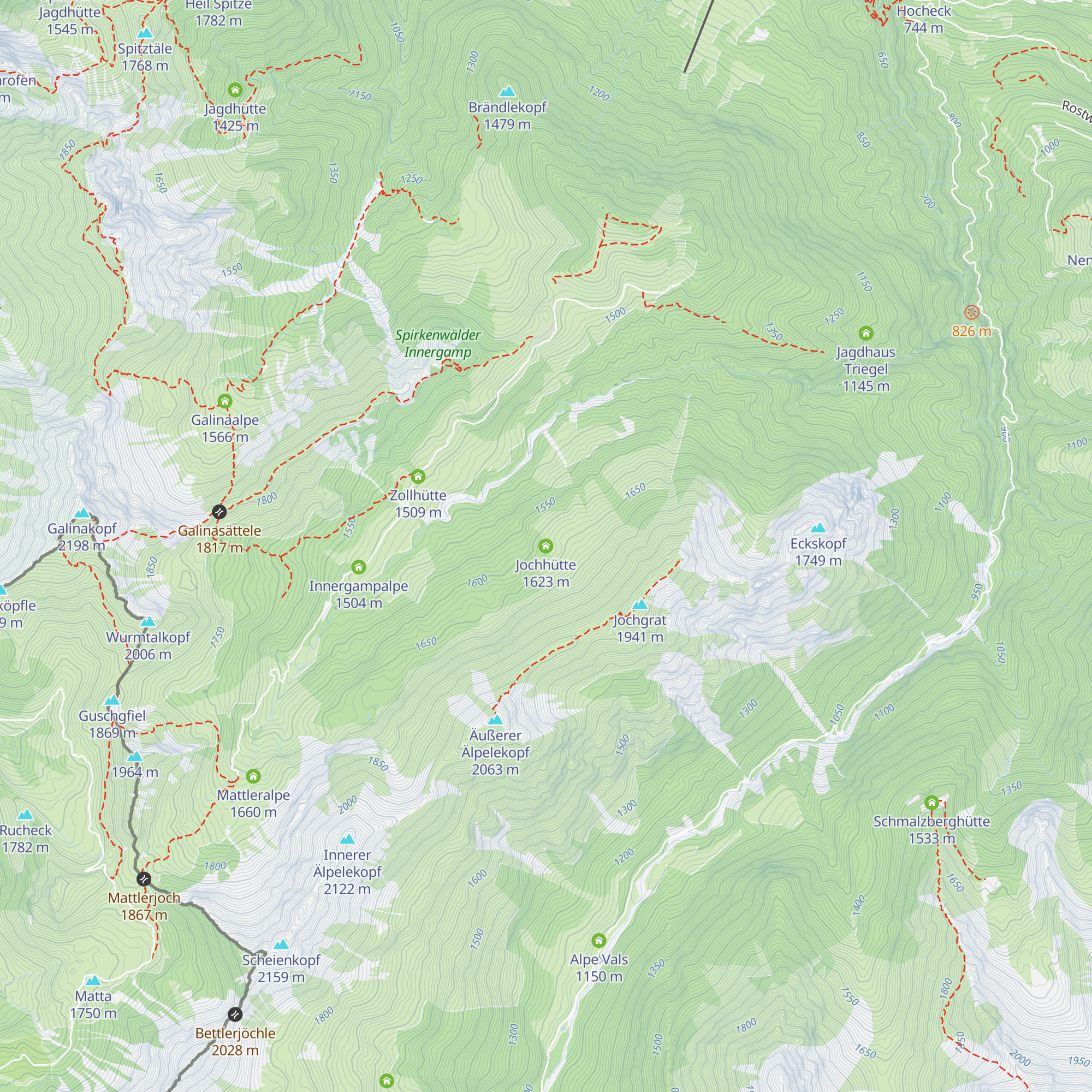 Jochhütte map