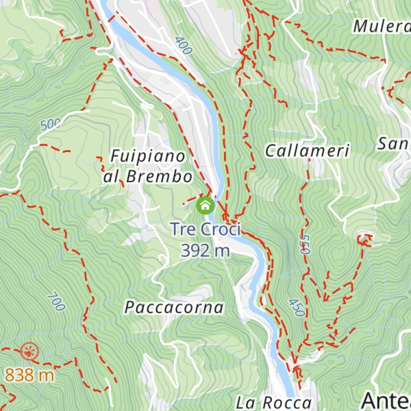 Map of Tre Croci