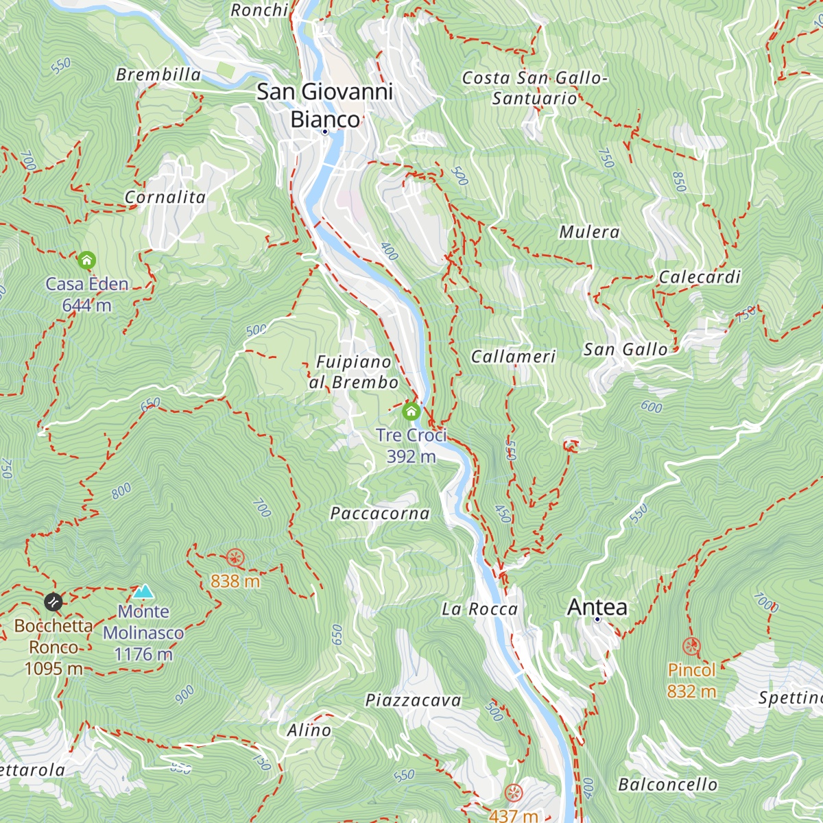 Tre Croci map