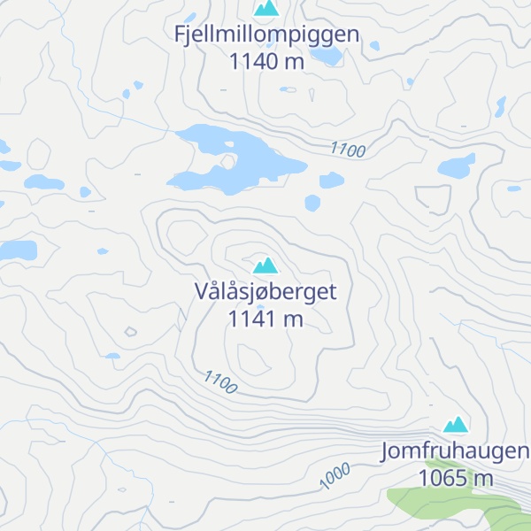 Map of Vålåsjøberget