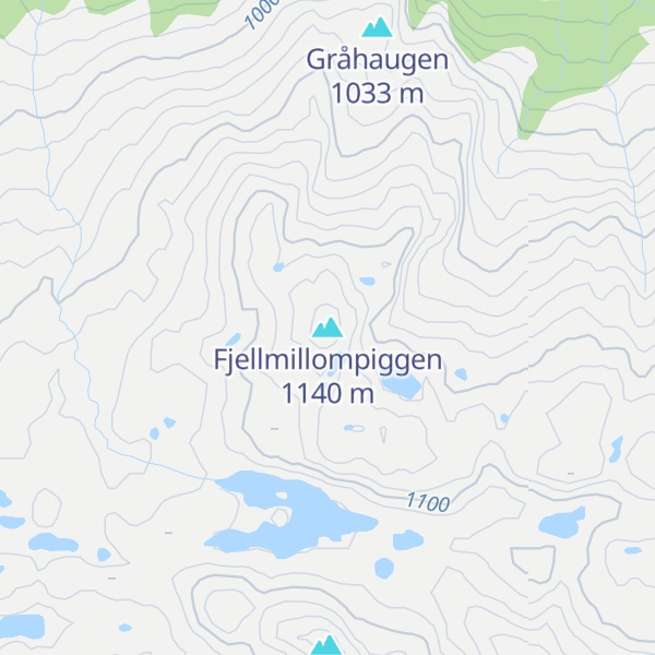Map of Fjellmillompiggen