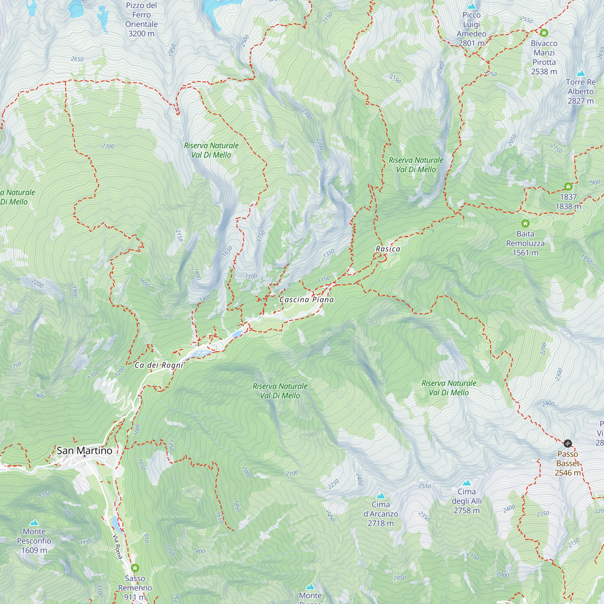 Rifugio Mello map
