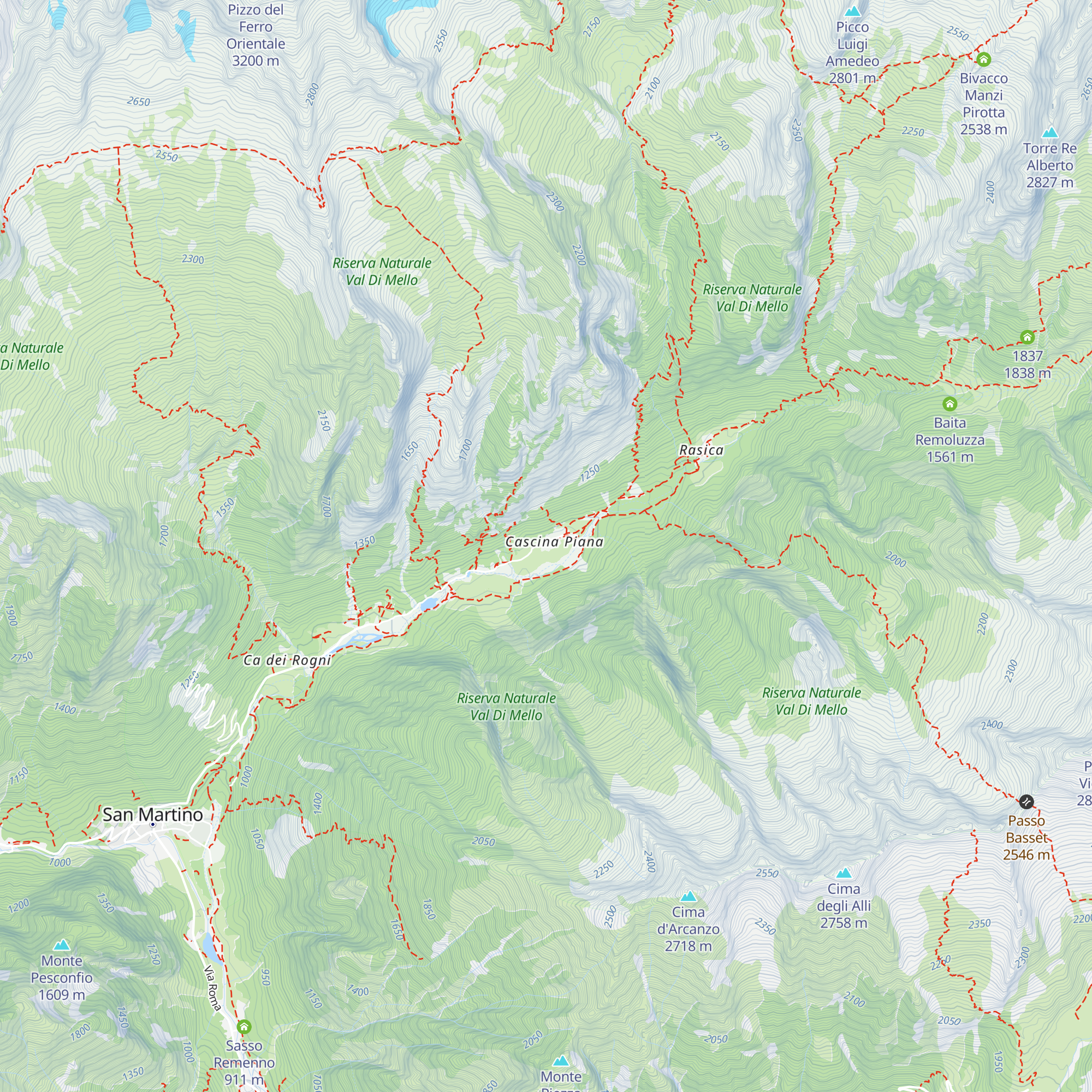 Rifugio Mello map