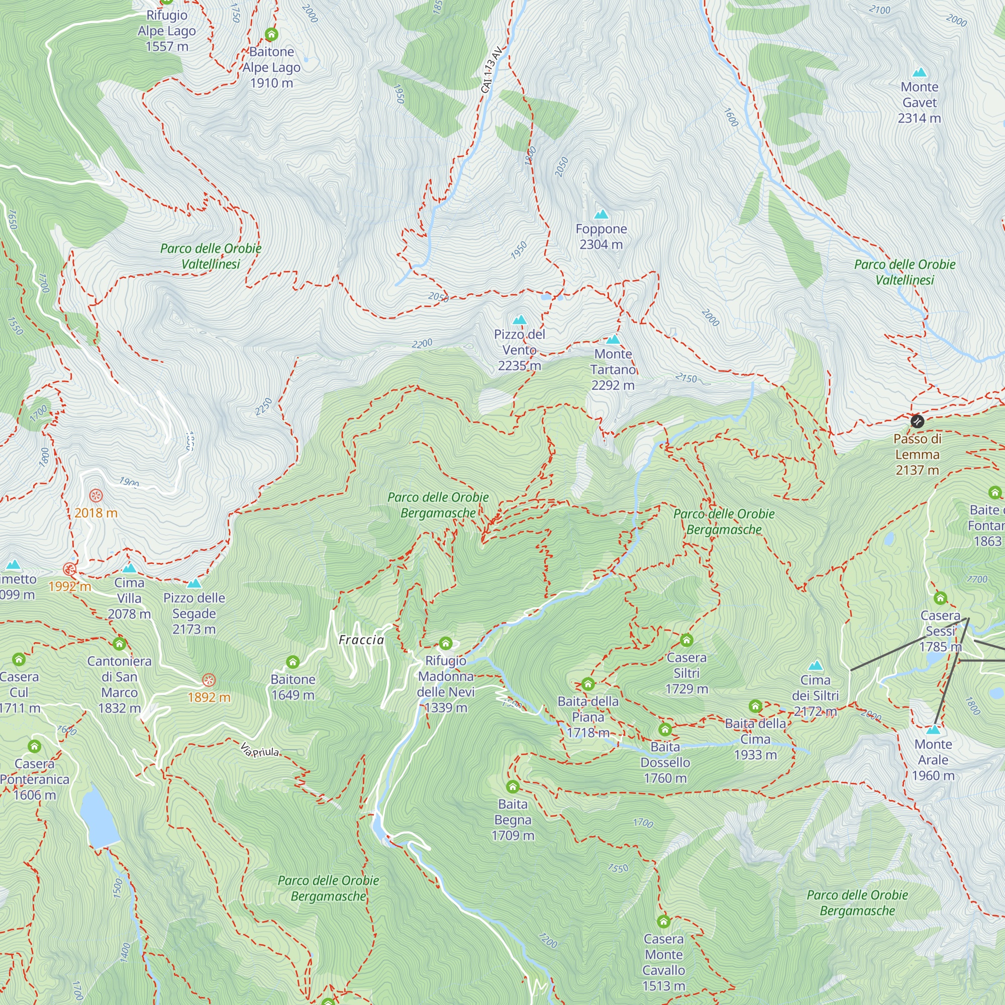 Baita Arletto map