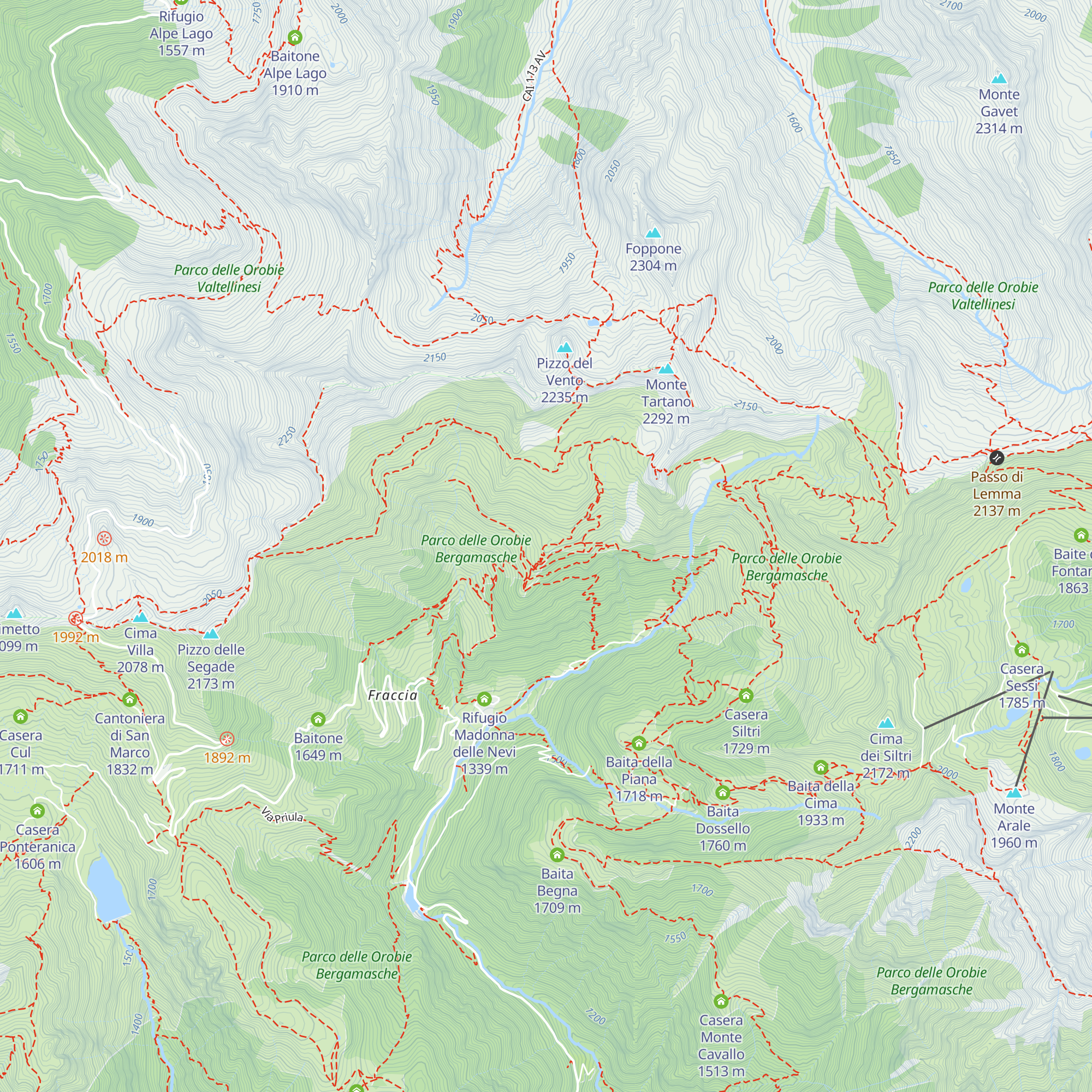 Baita Arletto map