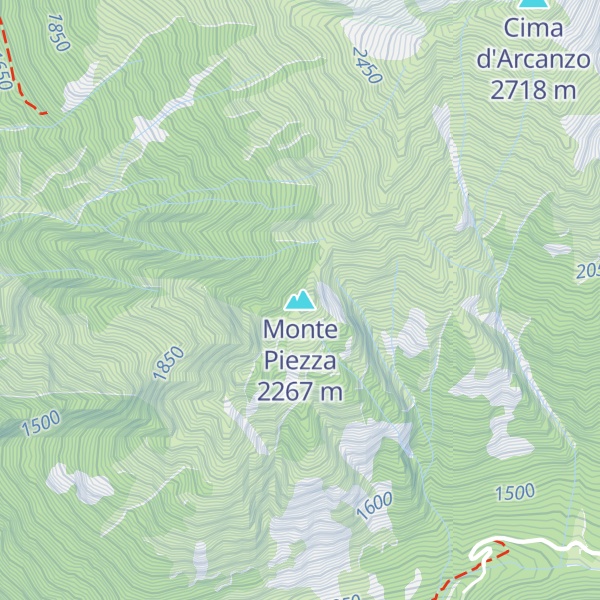 Map of Monte Piezza