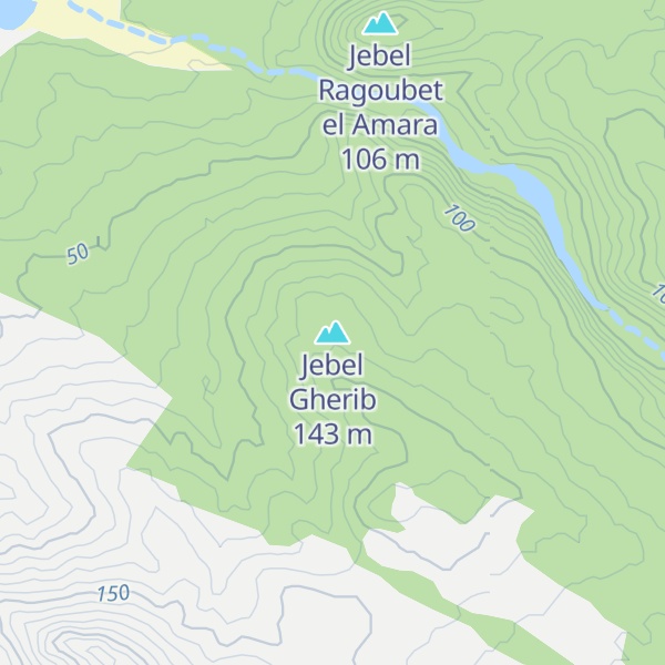 Map of Jebel Gherib