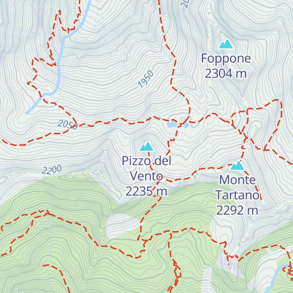 Map of Pizzo del Vento