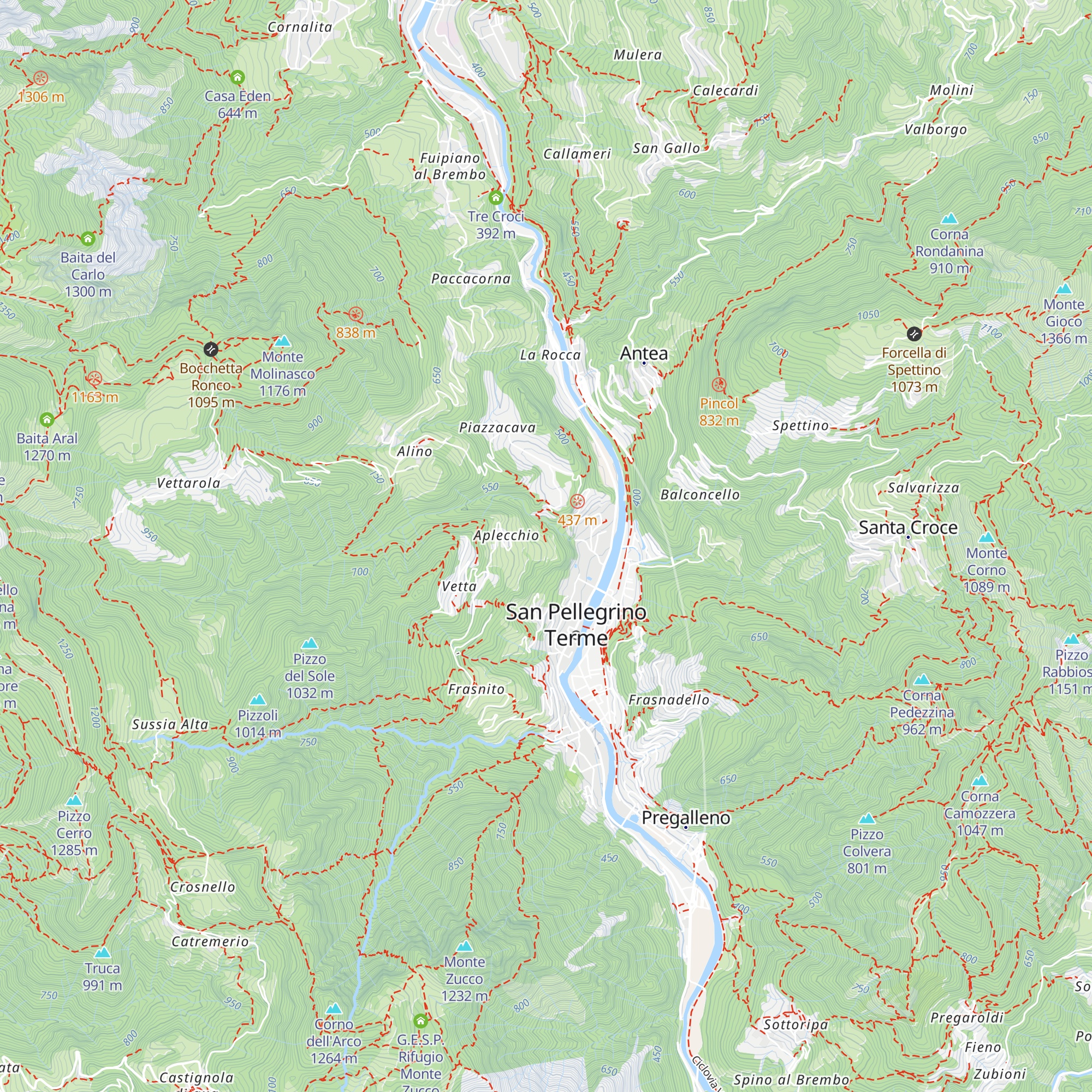 Albergo Paradiso map