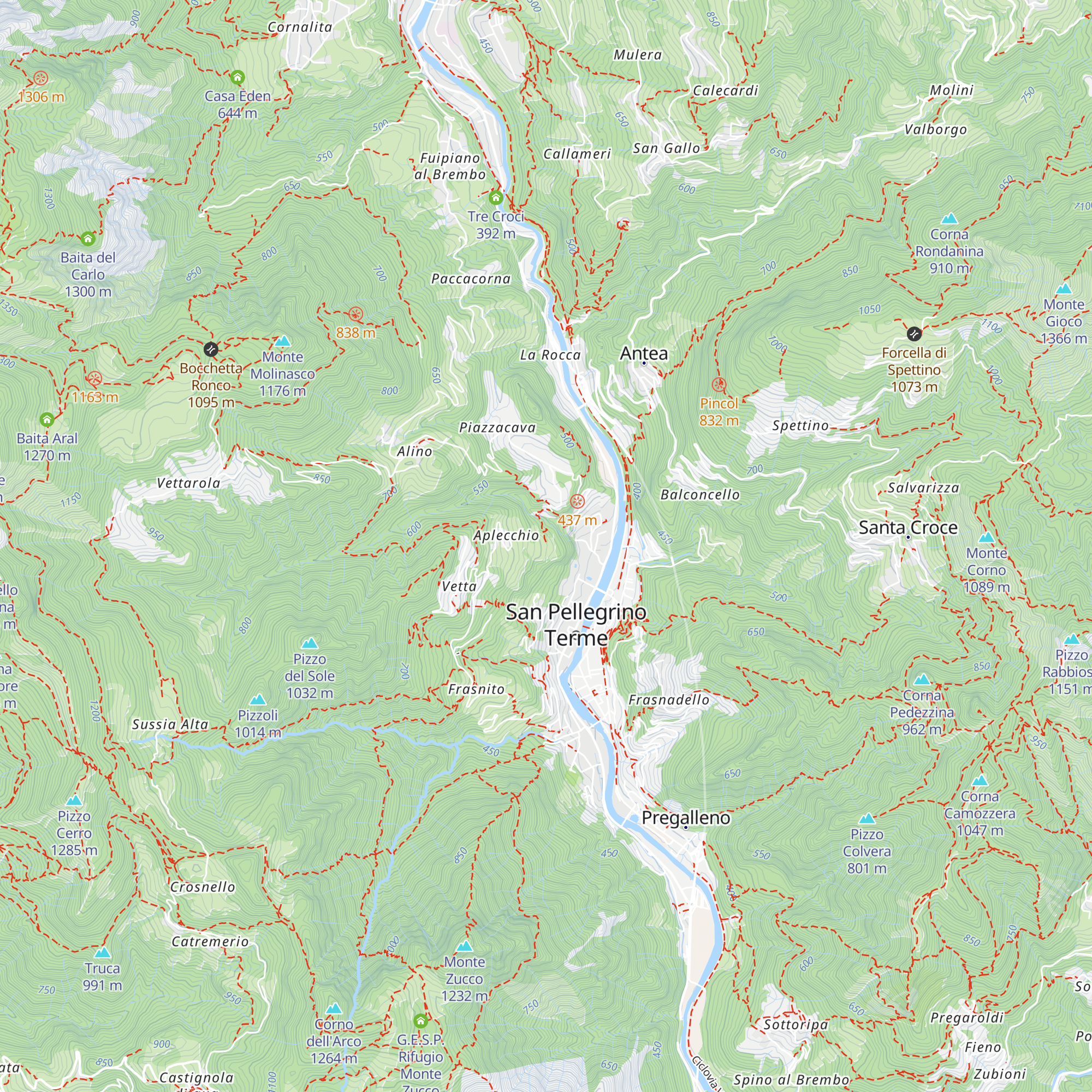 Albergo Paradiso map
