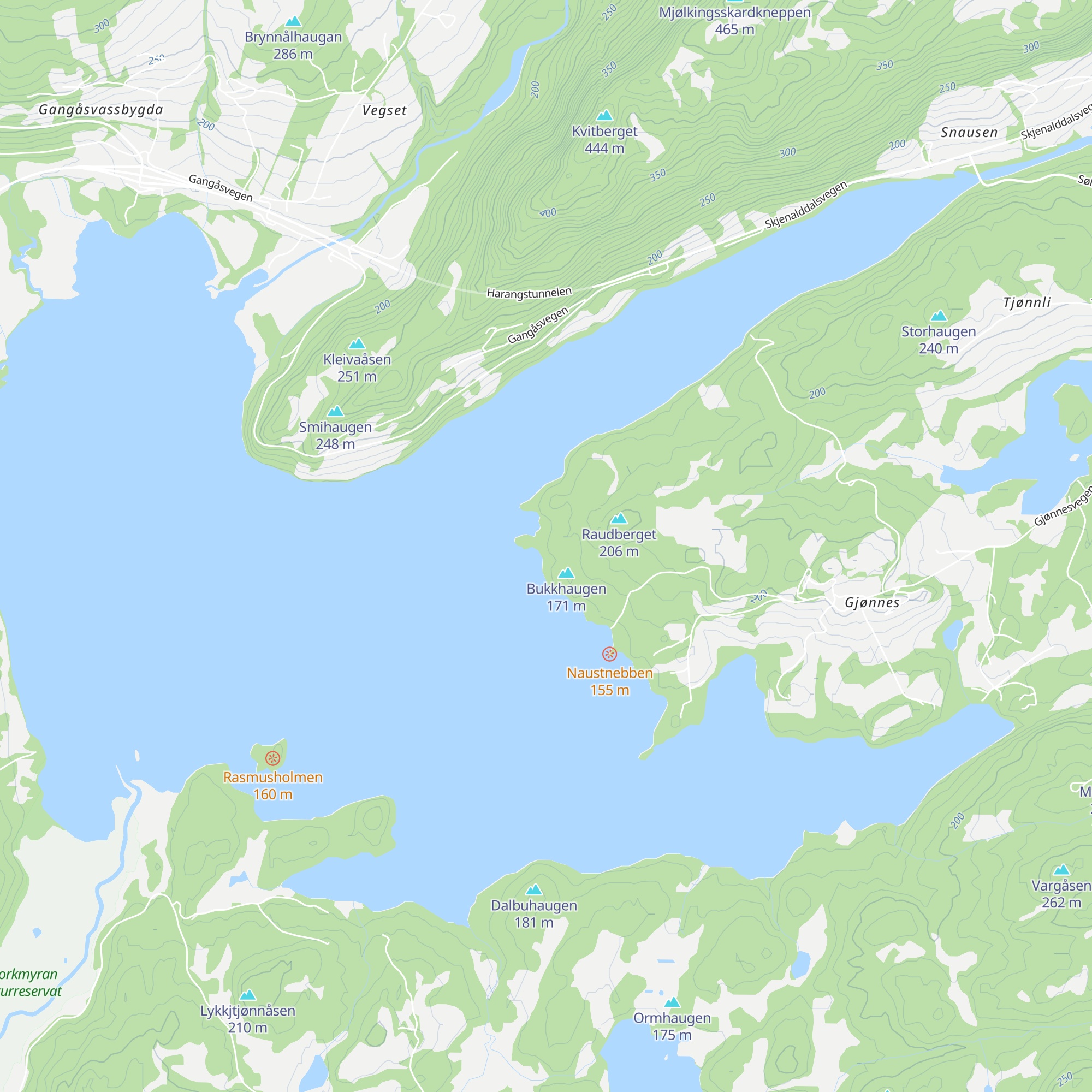 Raunesset map