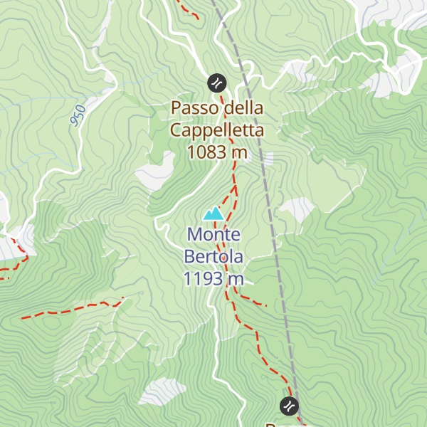 Map of Monte Bertola