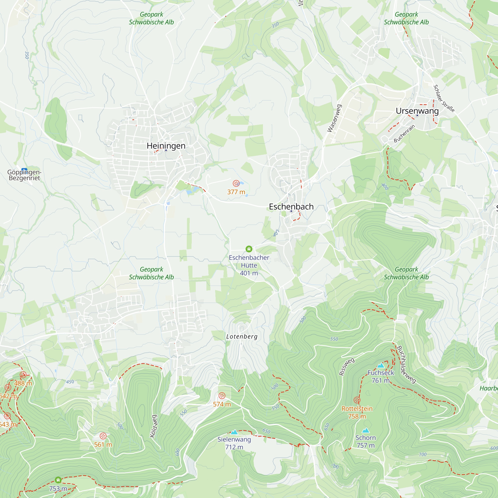Eschenbacher Hütte map