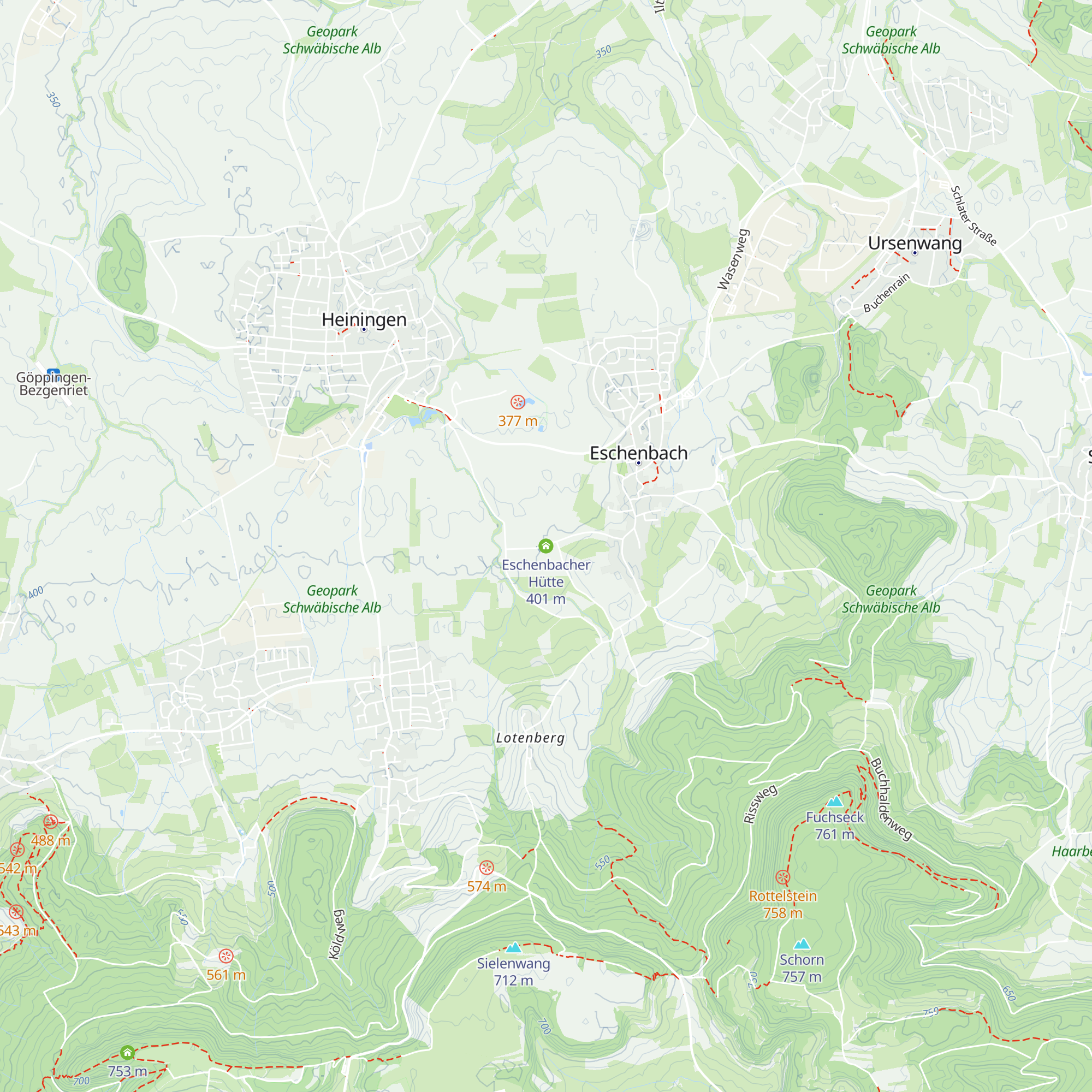Eschenbacher Hütte map