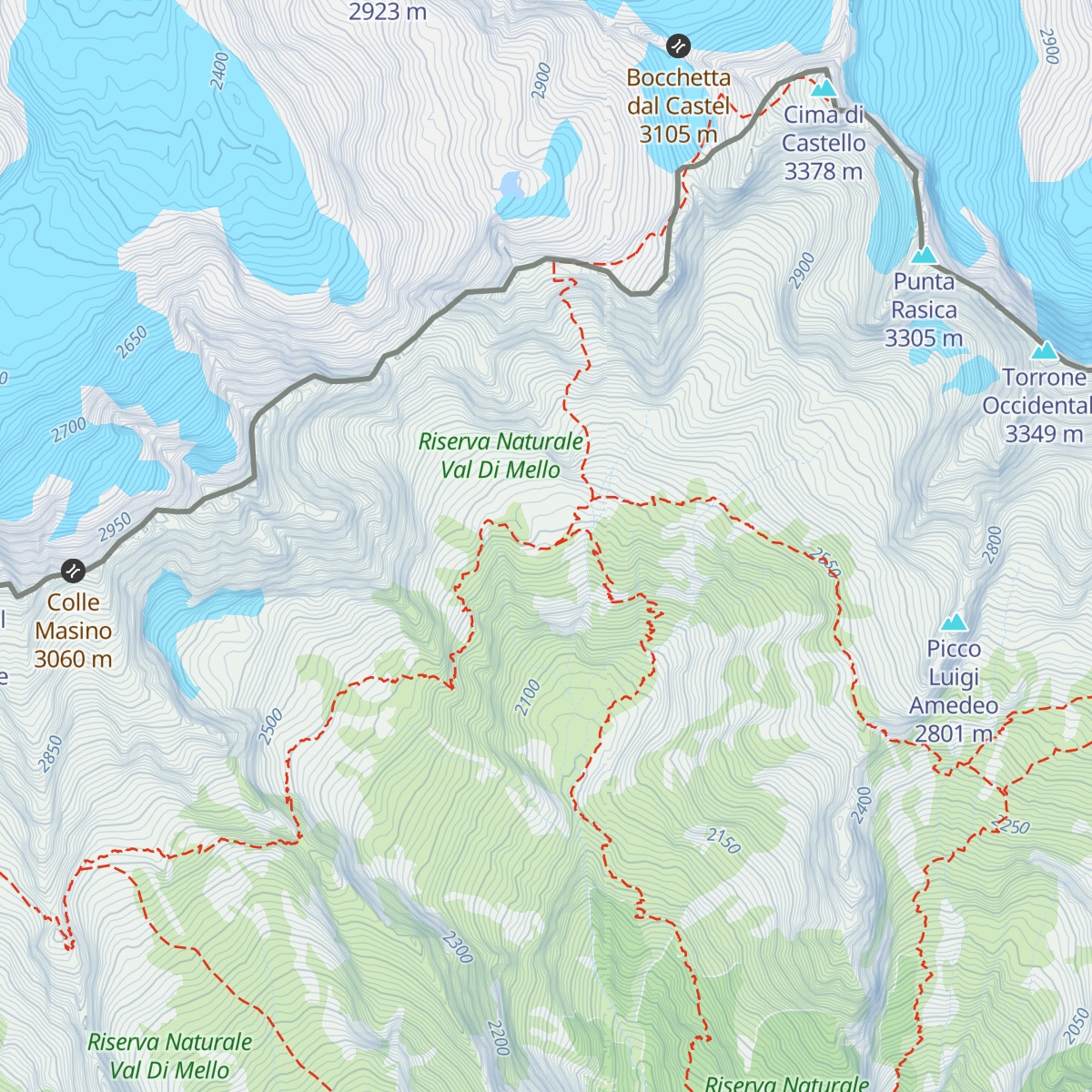 Rifugio Bonacossa map