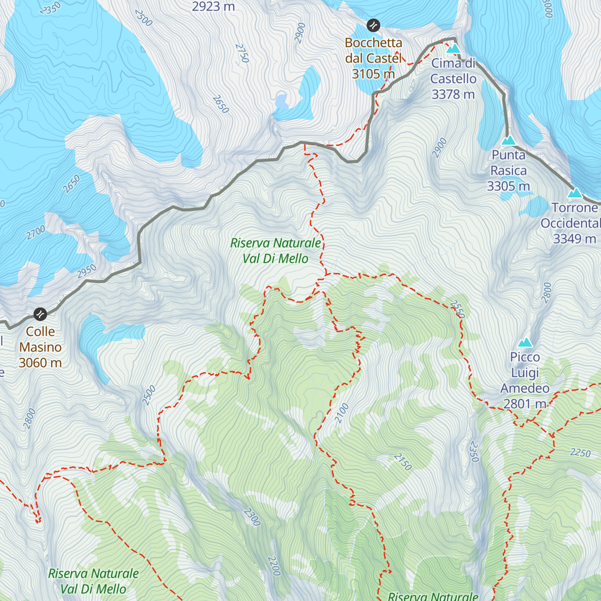 Rifugio Bonacossa map