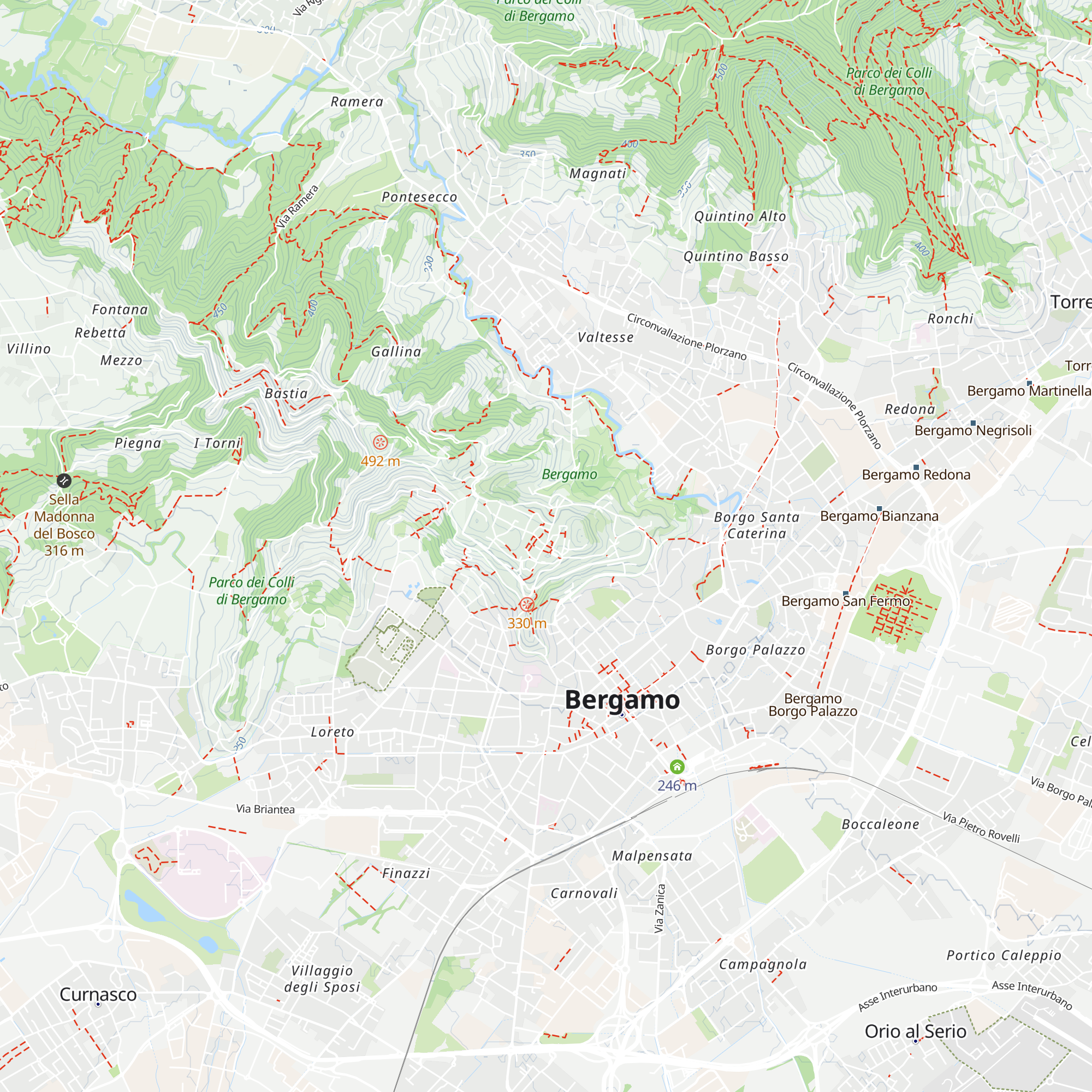 Infopoint Bergamo - Città Alta map