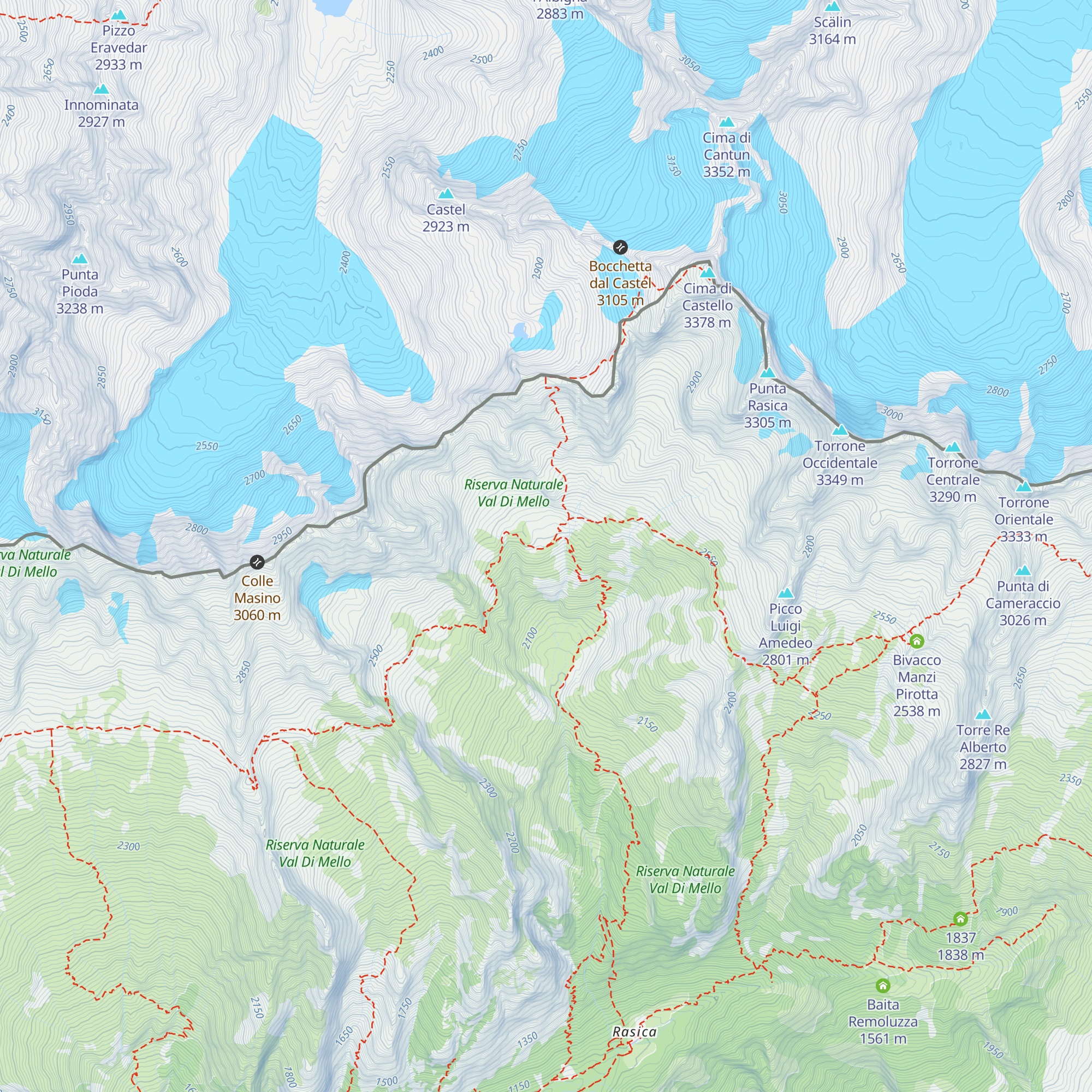 Rifugio Francesco Allievi map