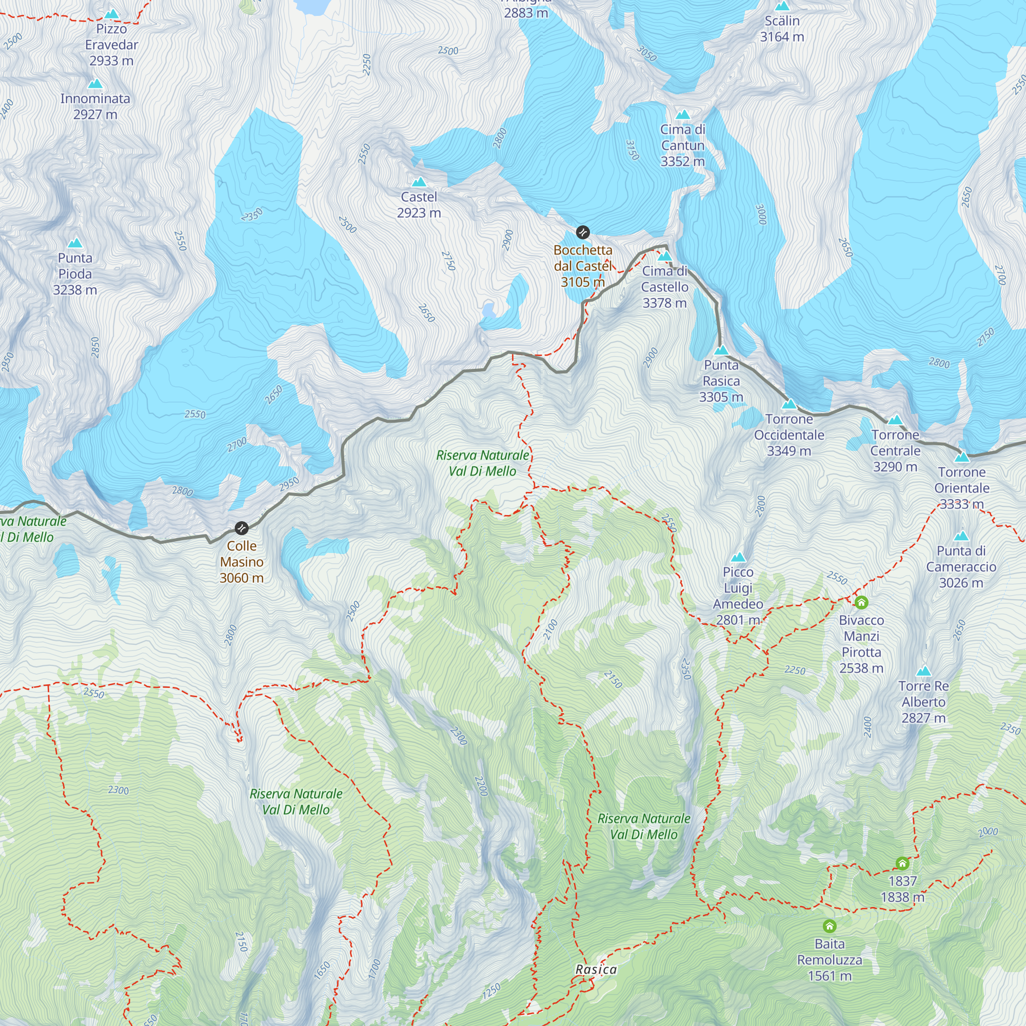Rifugio Francesco Allievi map