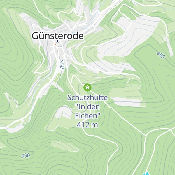 Map of Schutzhütte "In den Eichen"