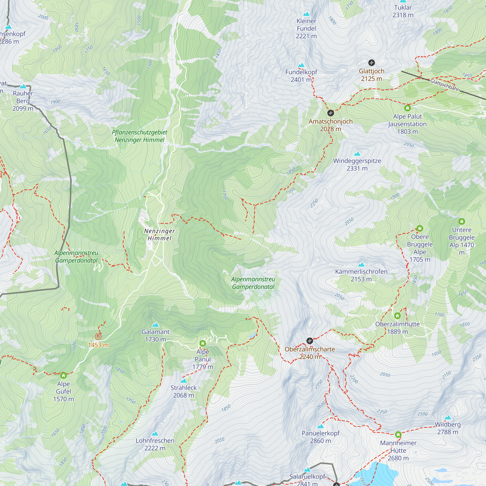 Alpe Setsch map