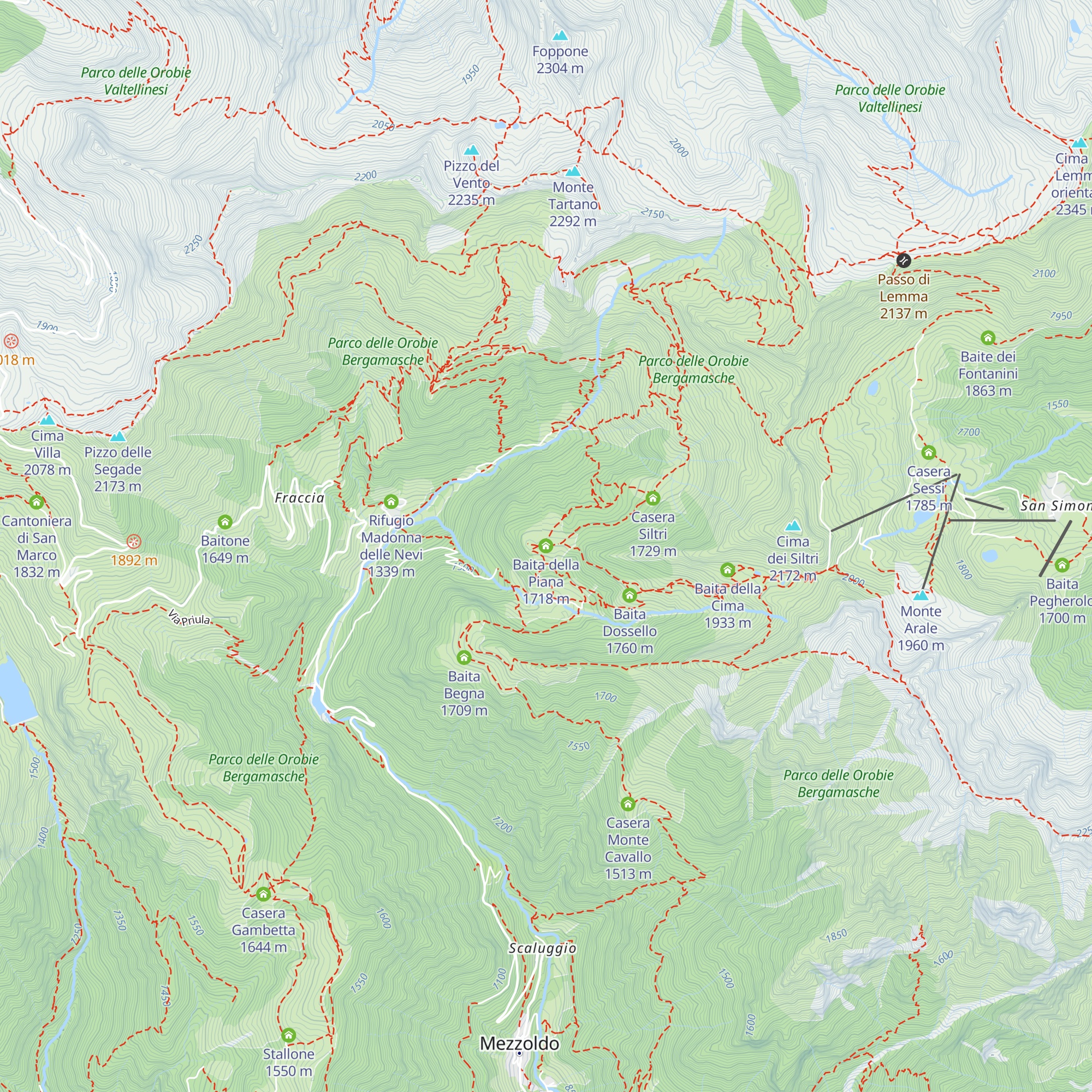 Baita della Piana map