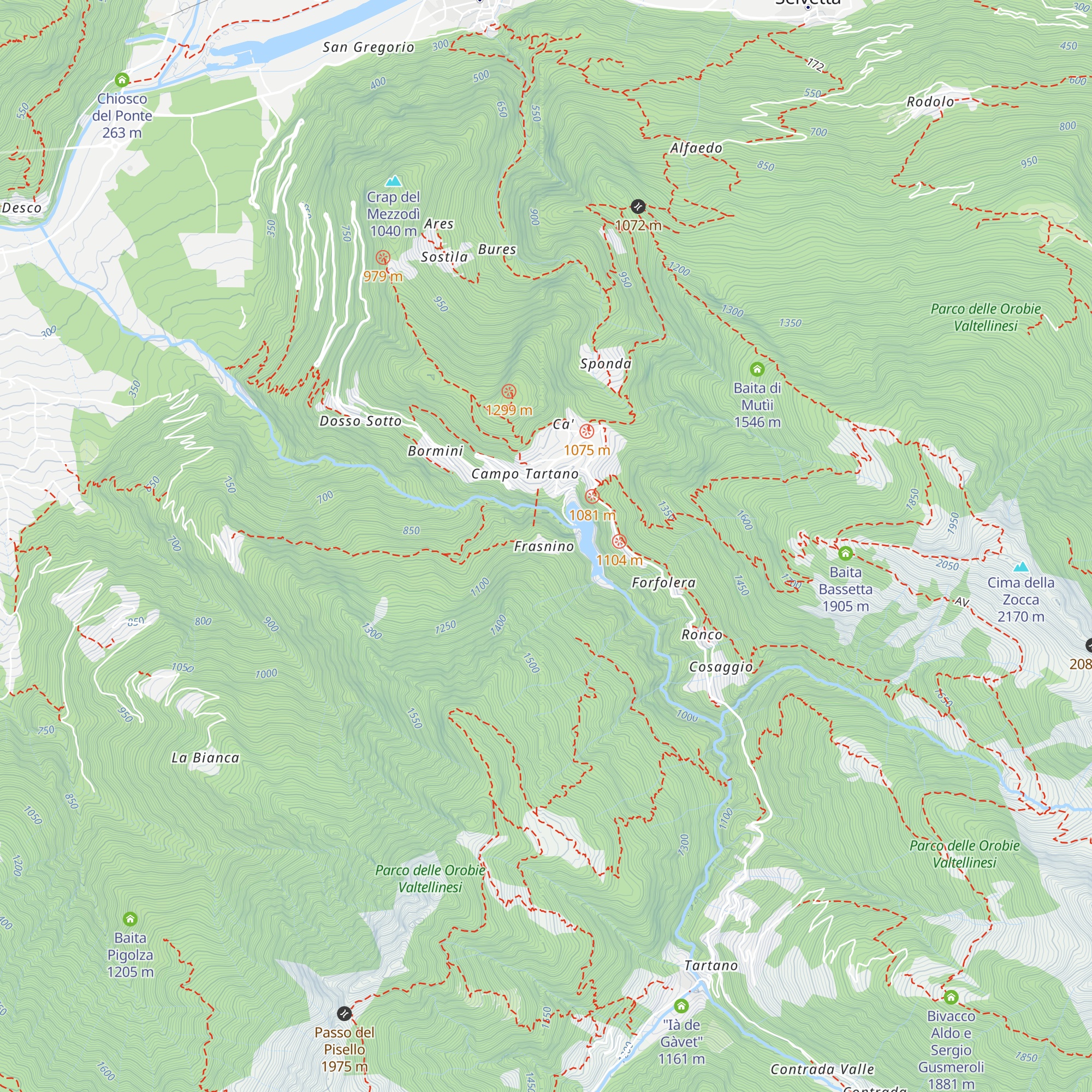 Bivacco Frasnino map