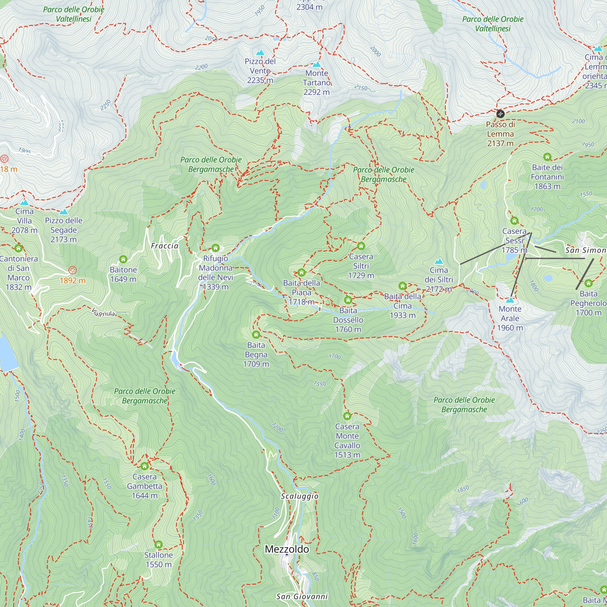 Casera Terzera map