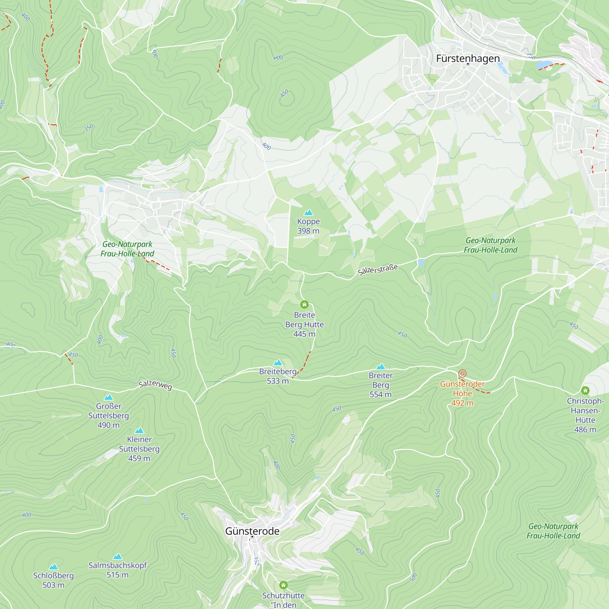 Breite Berg Hütte map