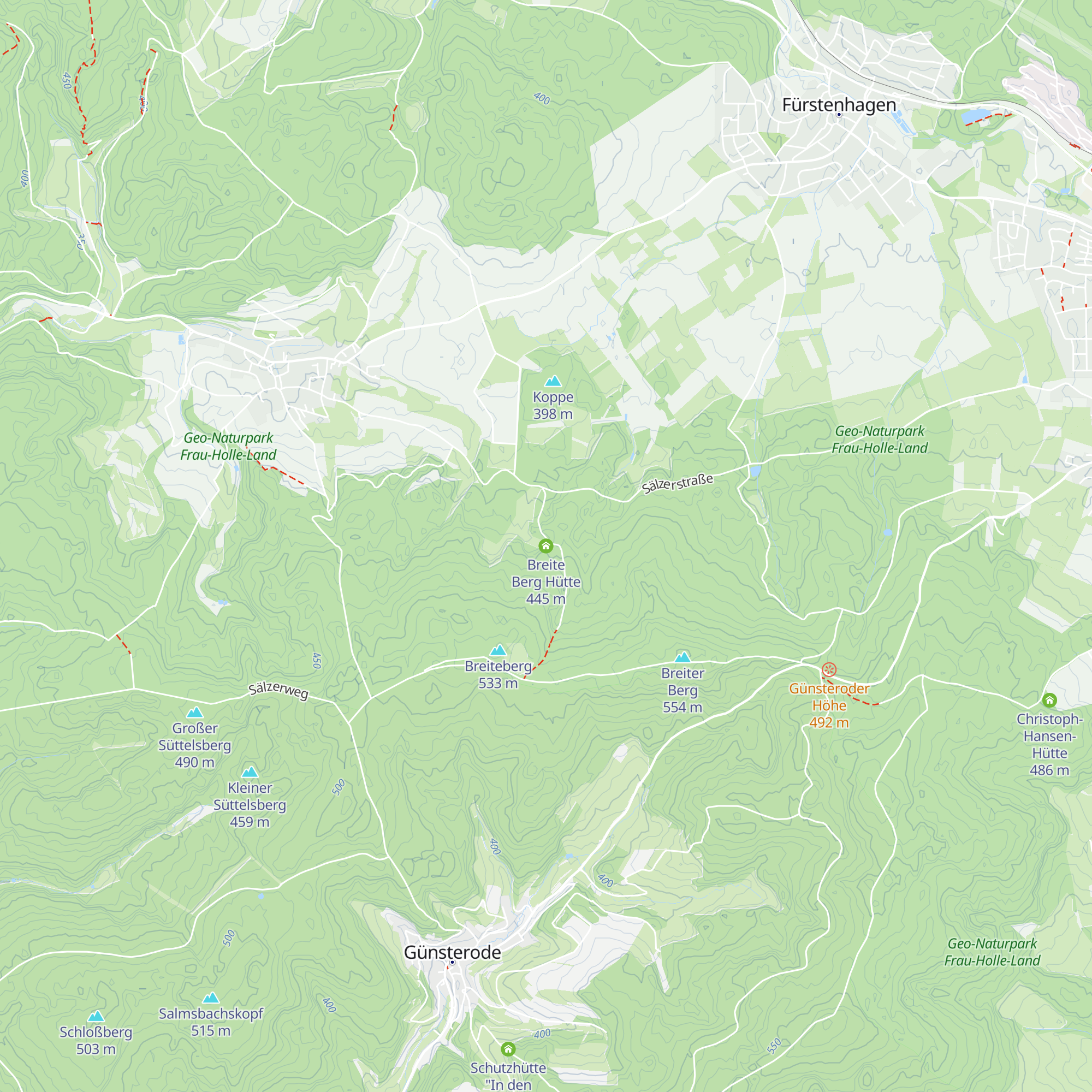 Breite Berg Hütte map