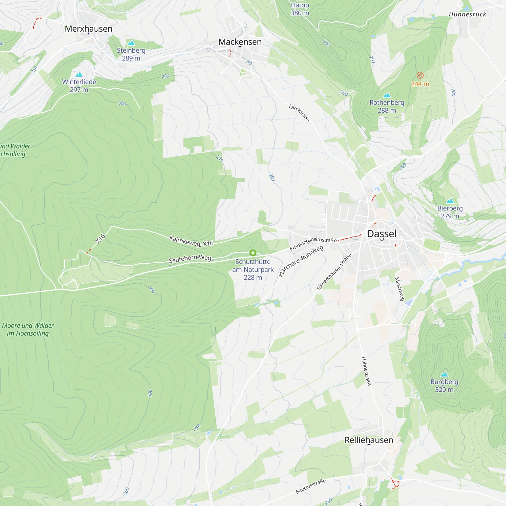Schutzhütte am Naturpark map