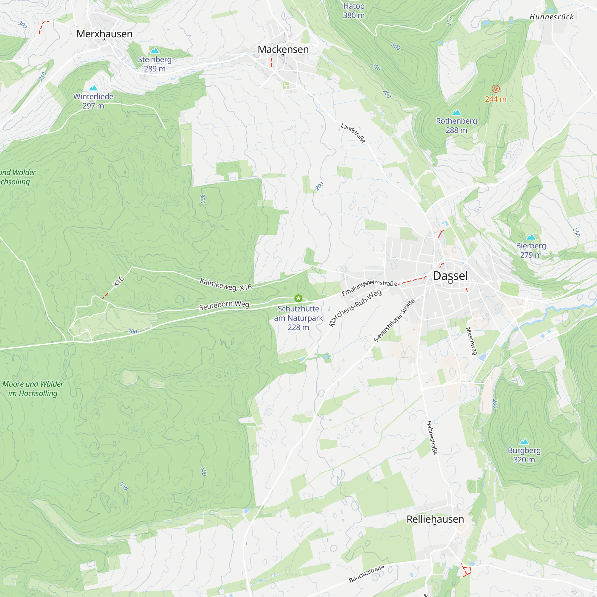 Schutzhütte am Naturpark map