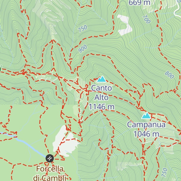 Map of Rifugio Canto Alto