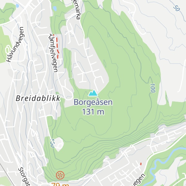 Map of Borgeåsen